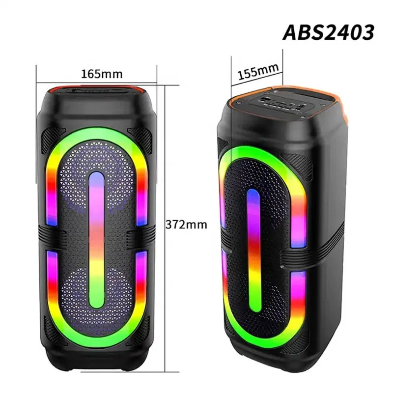 ABS2403 Portable Outdoor Party Speaker - High Power LED RGB