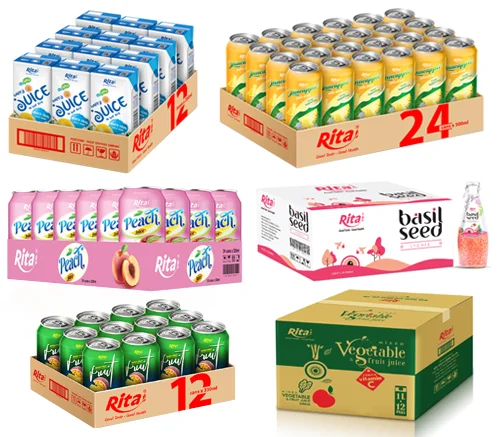 Vietnam Manufacturer Rita 200ml Aseptic Pack Mix Fruit Juice Drink Free 