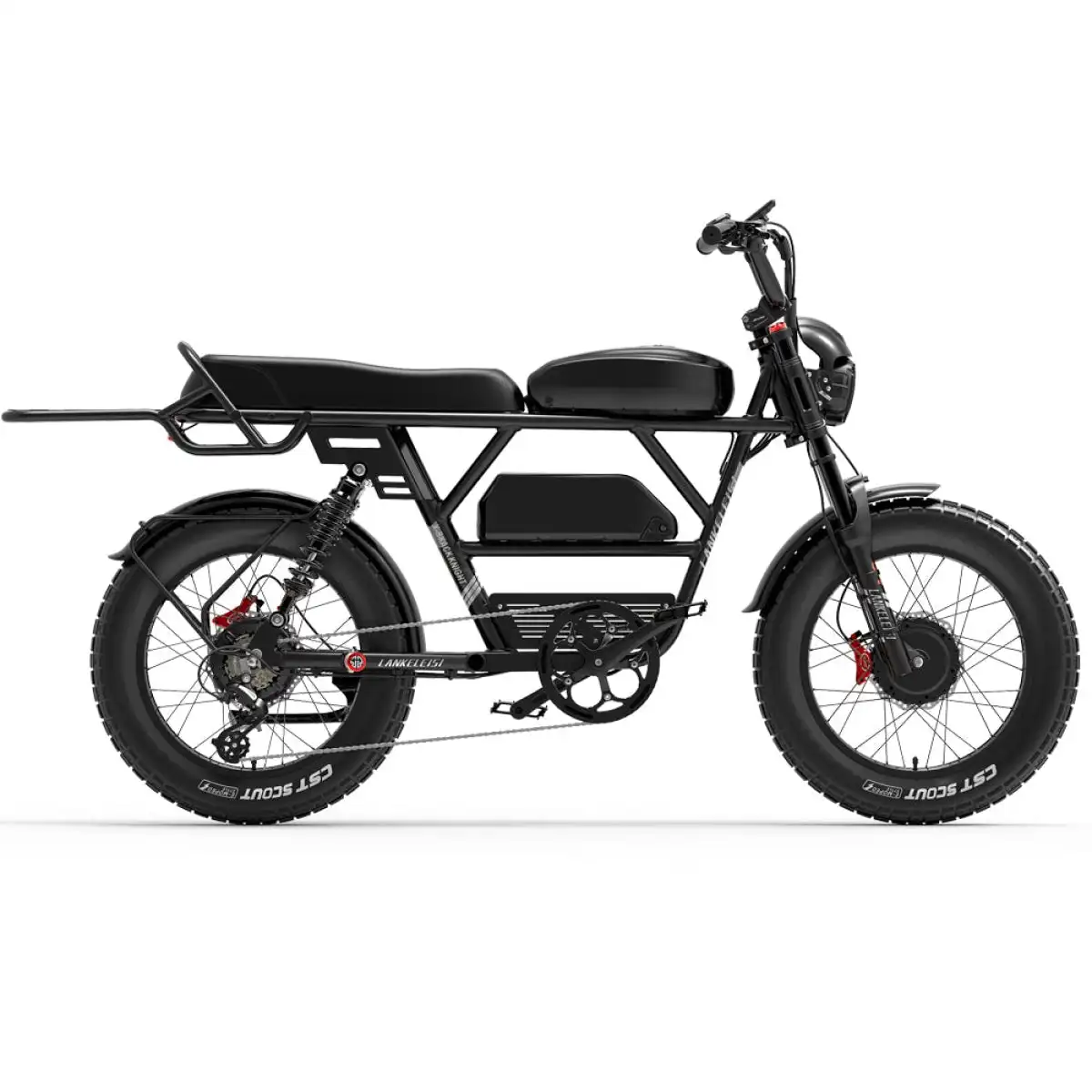 【Försäljning】 LANKELEISI X-Black Knight 2000W Dubbelmotor Maximal räckvidd 280KM