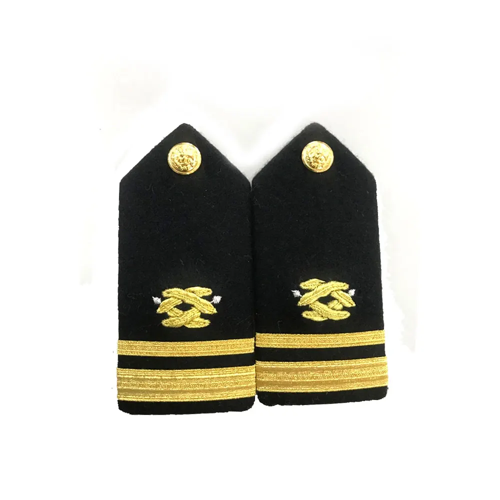 New Arrival Customized Size Uniform Shoulder Boards Epaulets Ceremonial Uniform Pilot Shoulder Ranks
