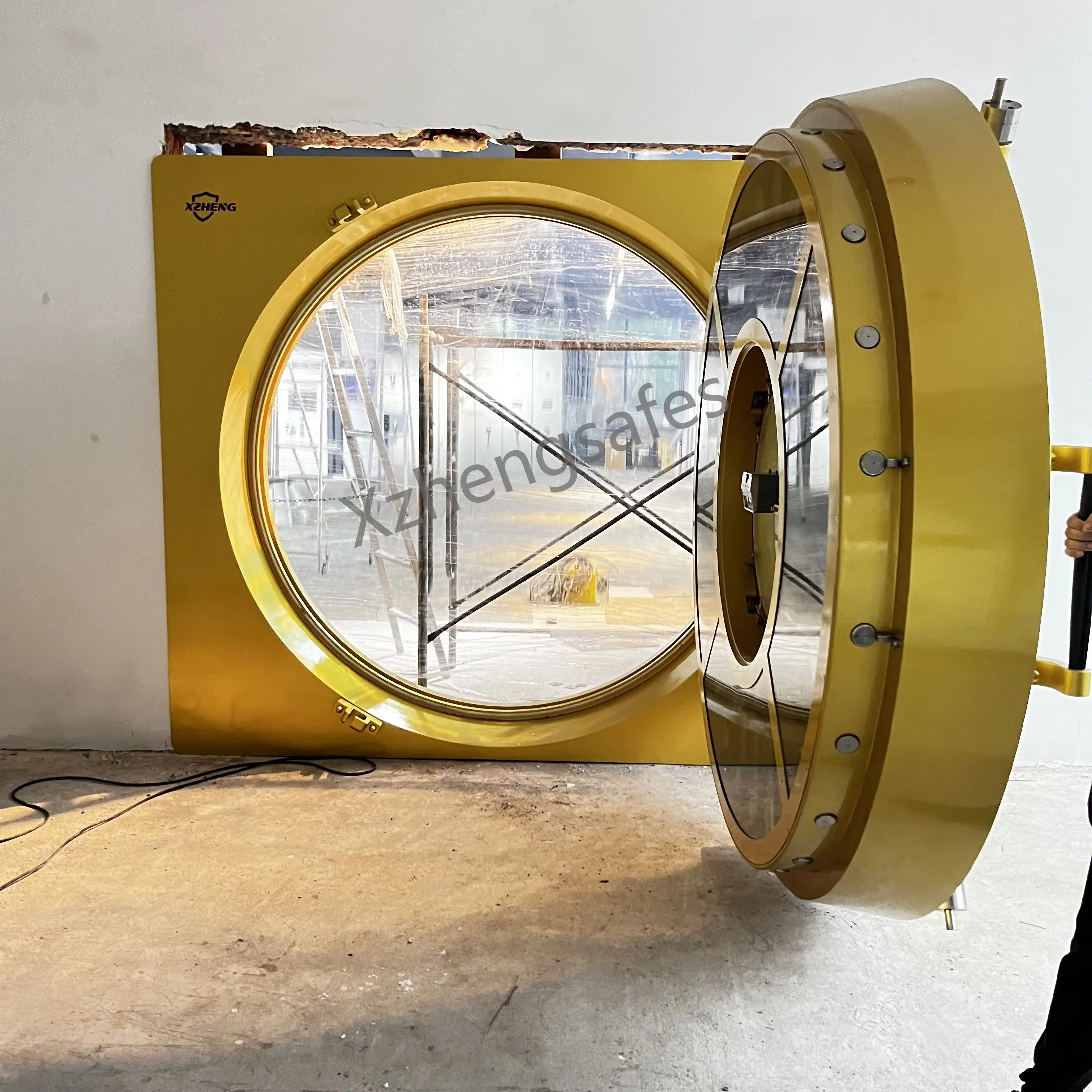 Steel Circle Vault Door with Color Painting and Heavy Hinge Relocking Device Vault Door for Decorative