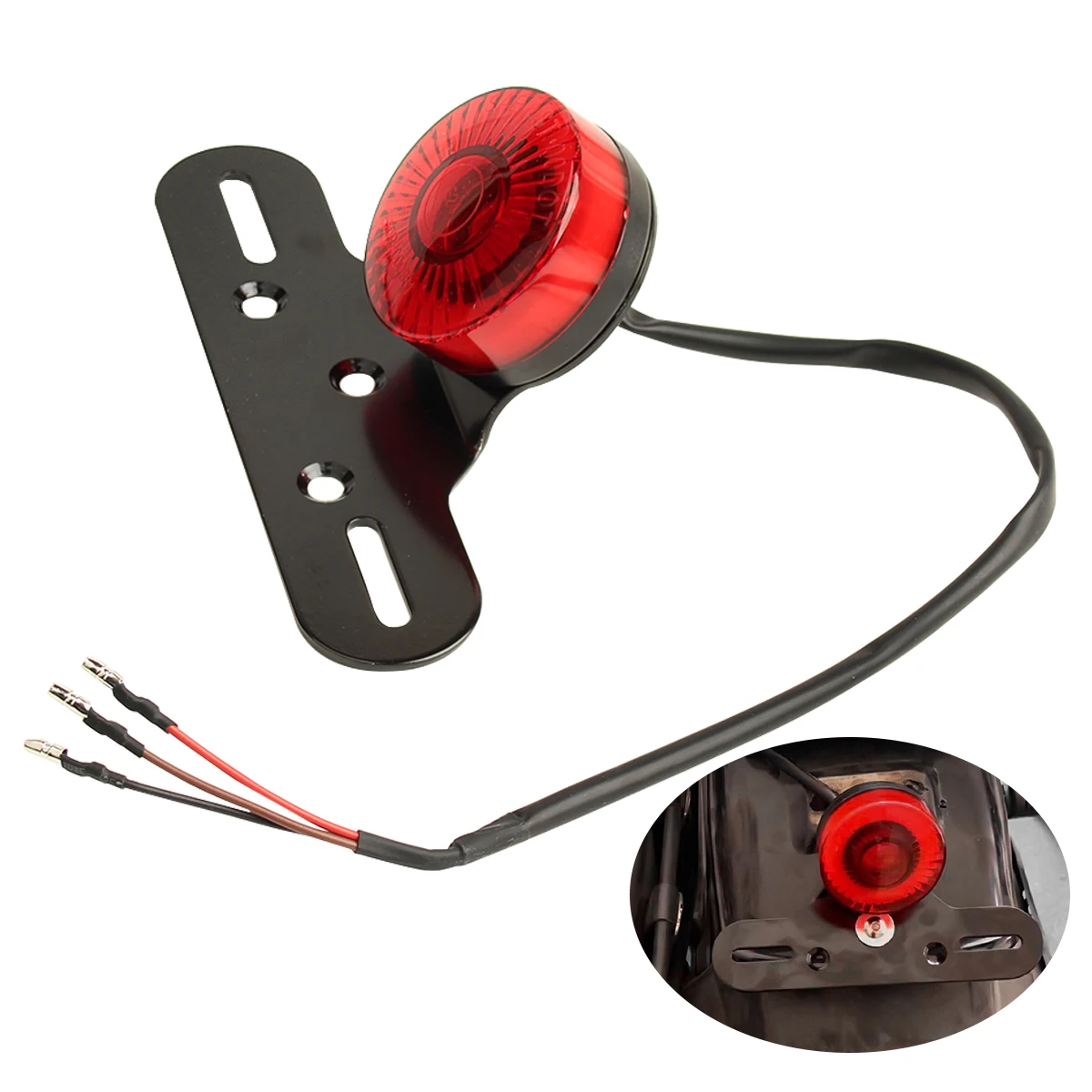 Universal Motorcycle LED Taillight with 1 Lens and 1 Year Warranty for Retrofit/Upgrade