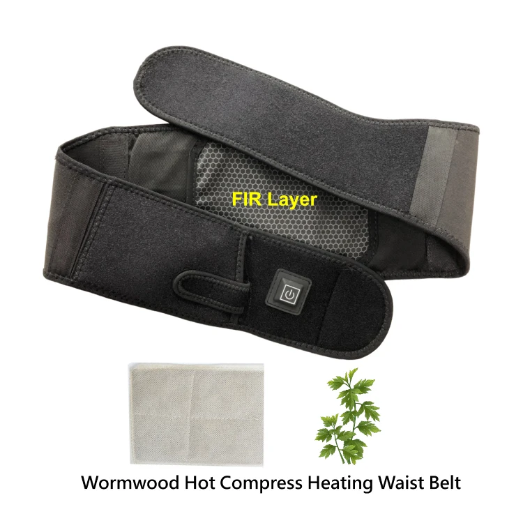 Wormwood Hot Compress Heating Waist Belt Far Infrared Usb Back Heating