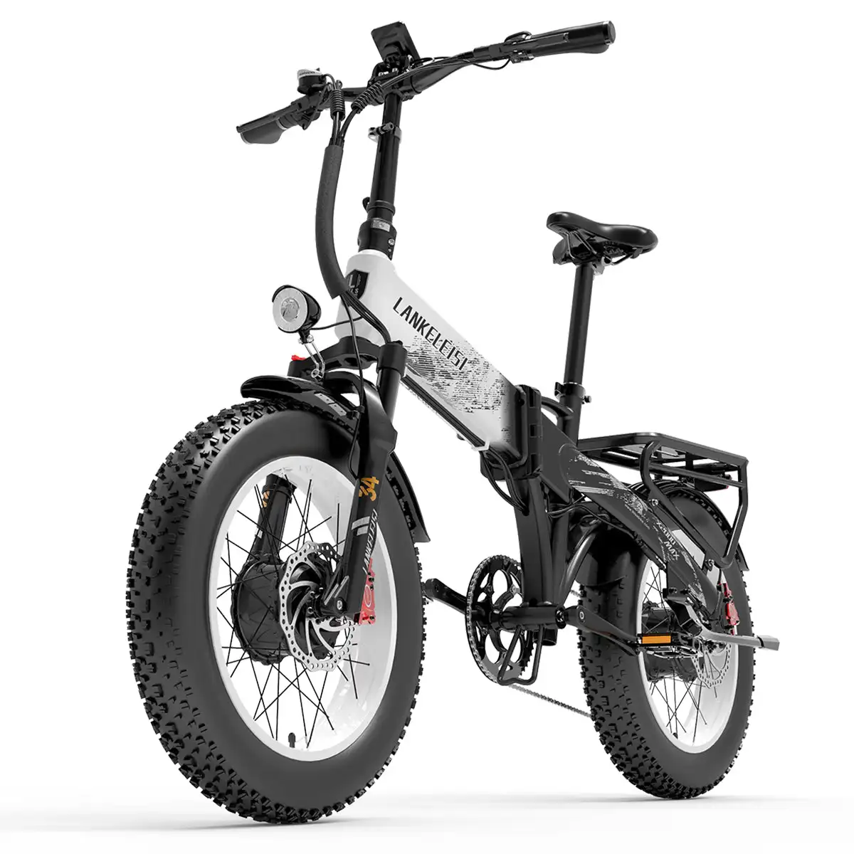 LANKELEISI X2000 MAX 2000W Dual Motor Foldable Electric Mountain Bike 48V Lithium Battery Central Motor Tube Battery New Arrival