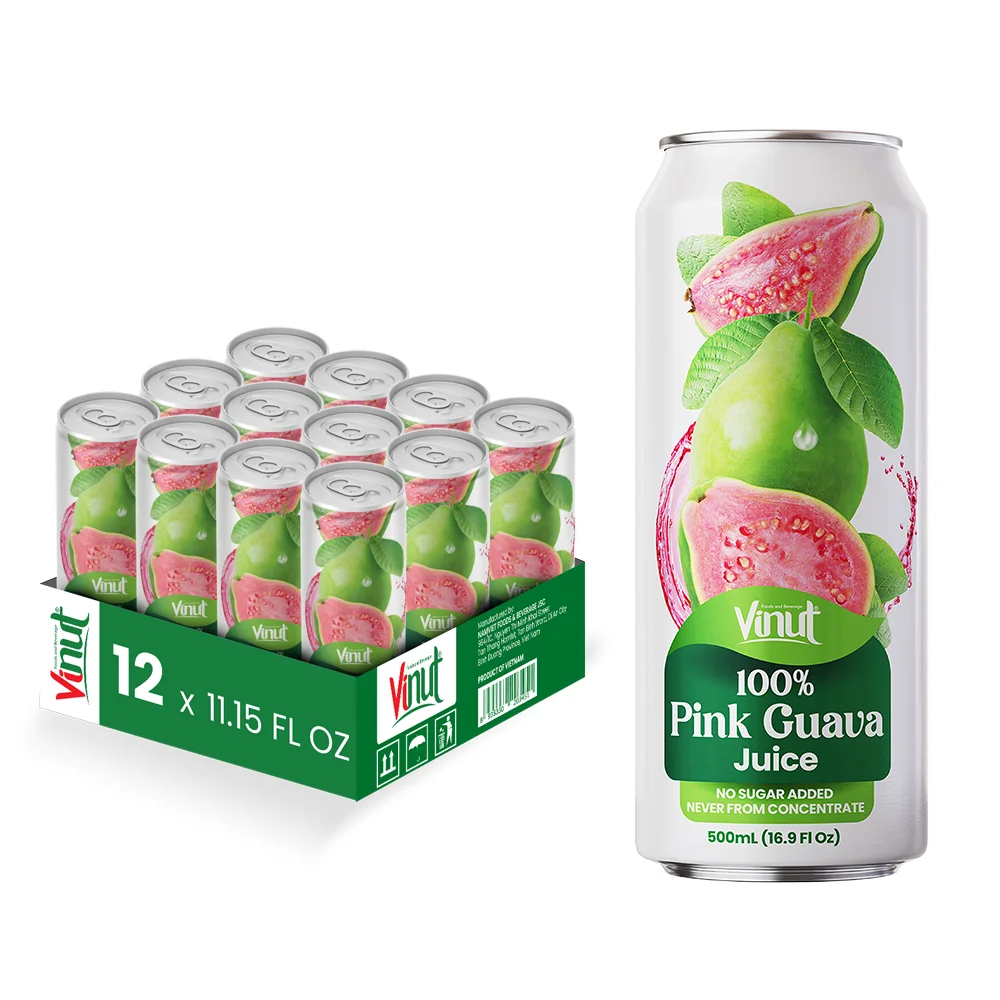 Soft Drink 500ml Organic Puree Pink Guava Fruit Juice