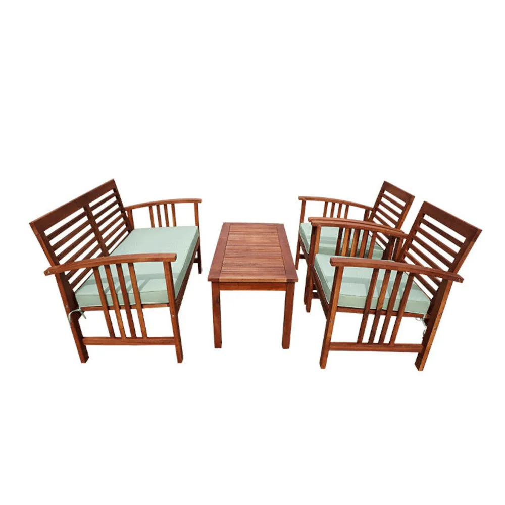 Sofia Sofa Set With 6cm Seat Cushions Made Of Acacia Wood Best Quality Wholesale High Quality