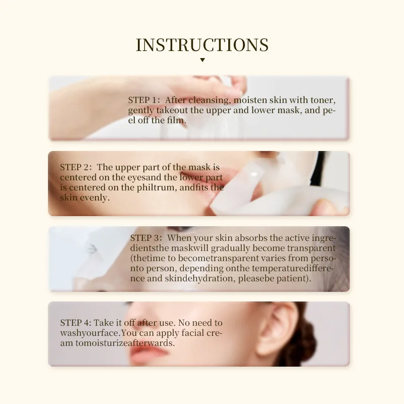 Professional Custom Logo Disposable Deep Moisturizing Face Nursing Skincare Whitening Feminine Facial Hydrating Mask