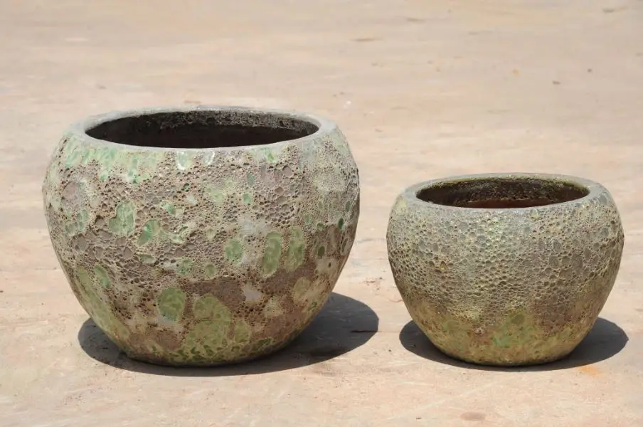[Ruby Linh]- Atlantis Pottery Atlantic Pots Antique Water Fountains Rustic Flower Pot - Sandblast Pot Floor Vase Large Planter