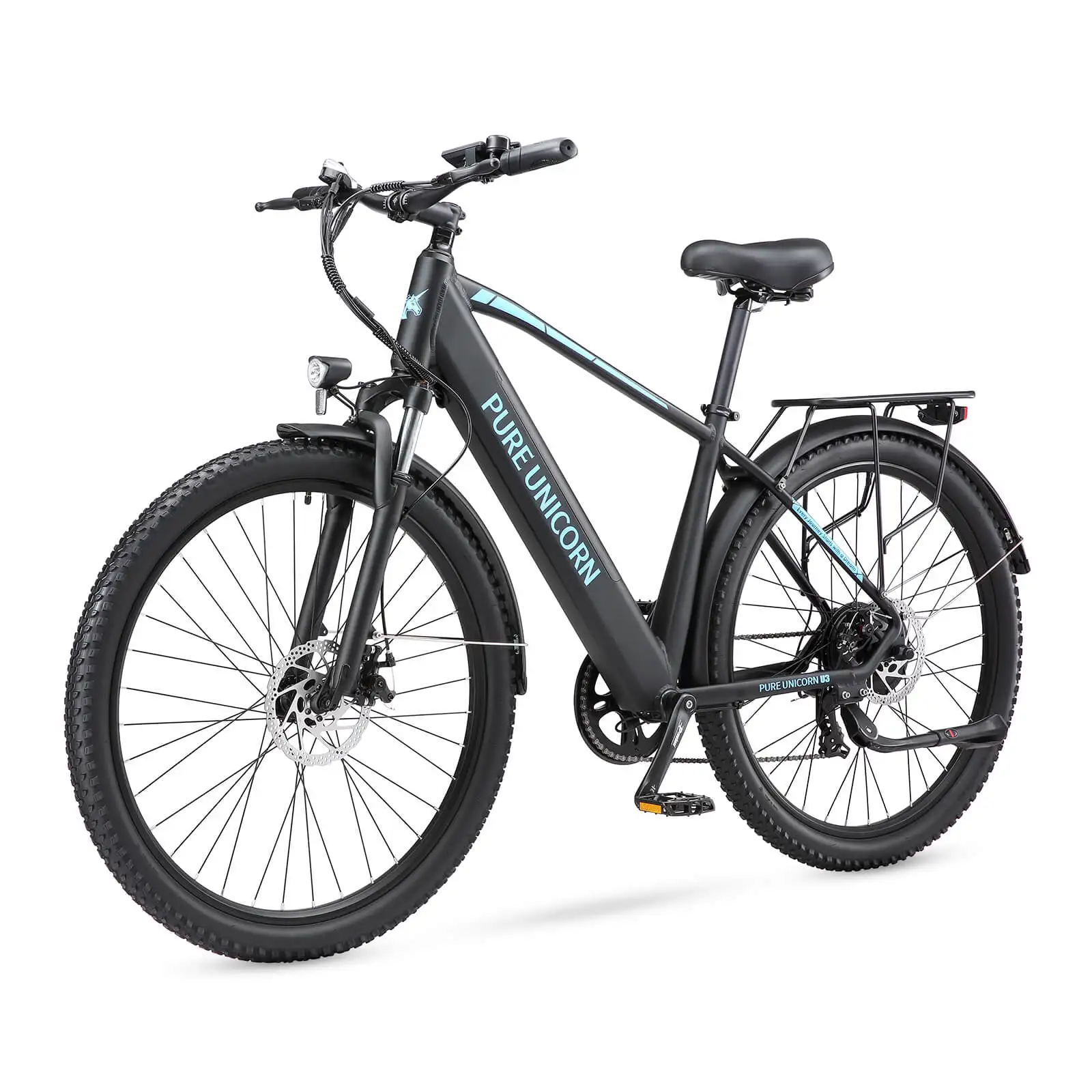 PURE UNICORN U3 All-Terrain E-Bike with 750W Rear Hub Motor 48V 60km Range Integrated Battery Aluminum Frame