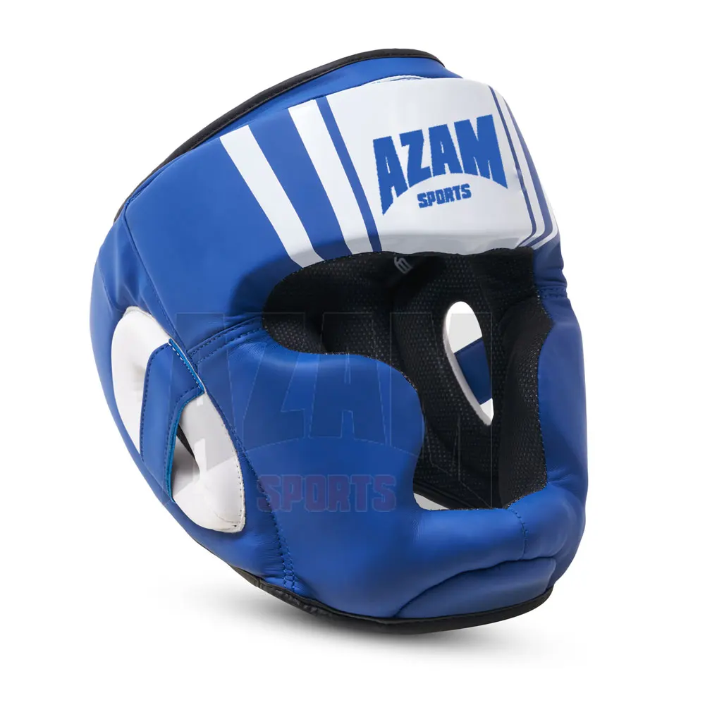 Casque De Boxe Barrus - Bleu - Modèle Parazigomi - Protection Muay Thai/Kick Boxing (Neuf)