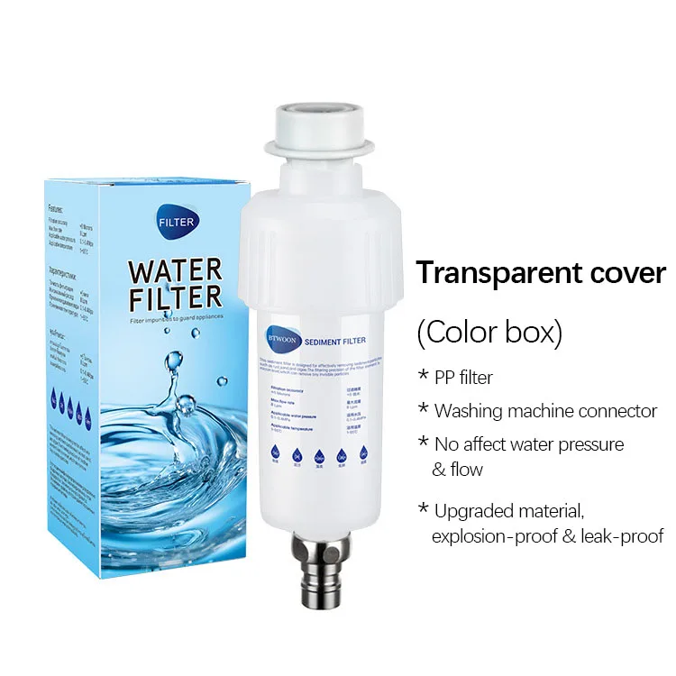 1/2" Connect Portable Tap Rust Removal Filter Washing Machine Water Prefilter Sediment Anti Scale Filter Shower Filter
