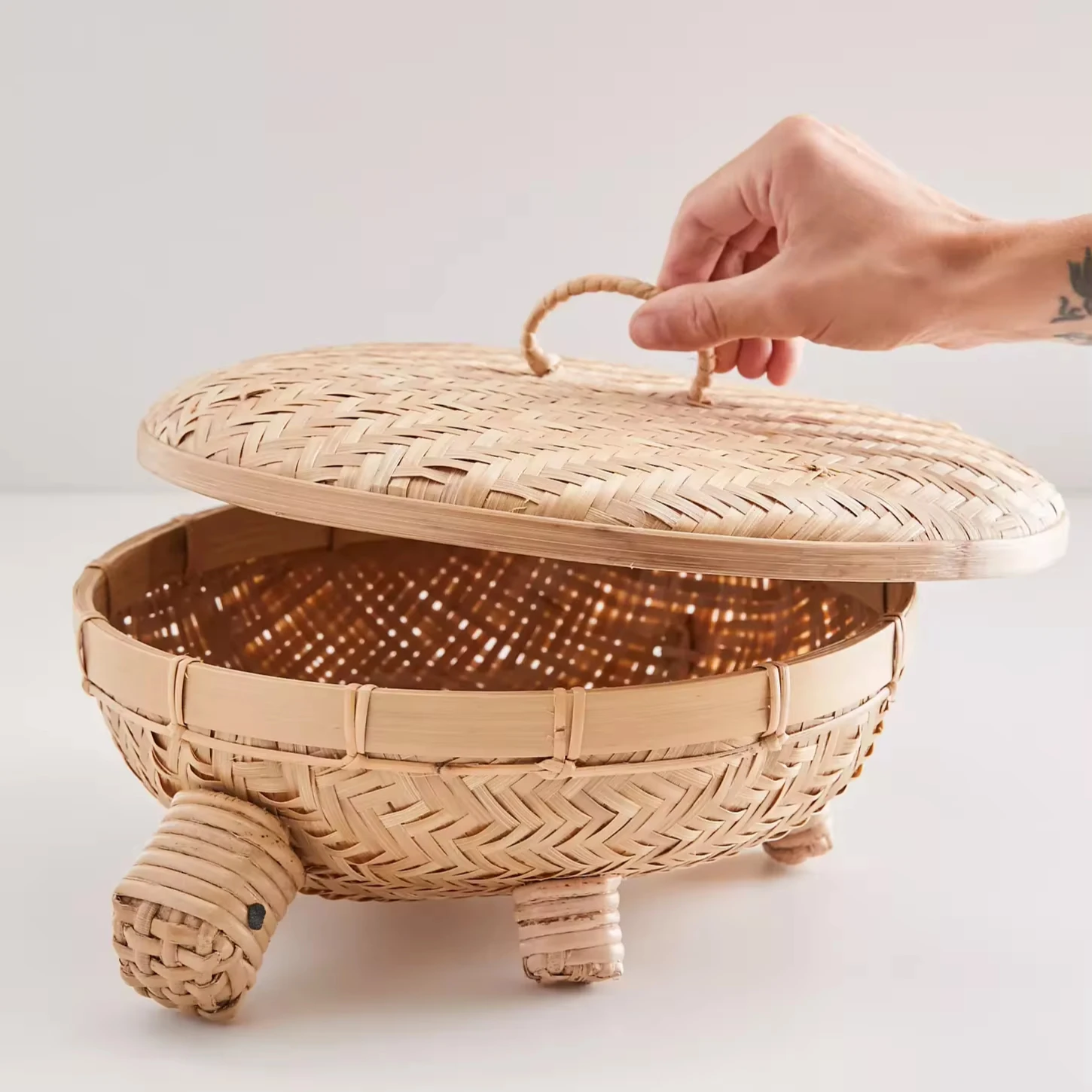 Meistverkaufter Schildkrten-Aufbewahrungskorb Neuheit Bambus-Kombination  Rattan-Obstkorb in Schildkrtenform mit Standfu fr die Kche| Alibaba.com