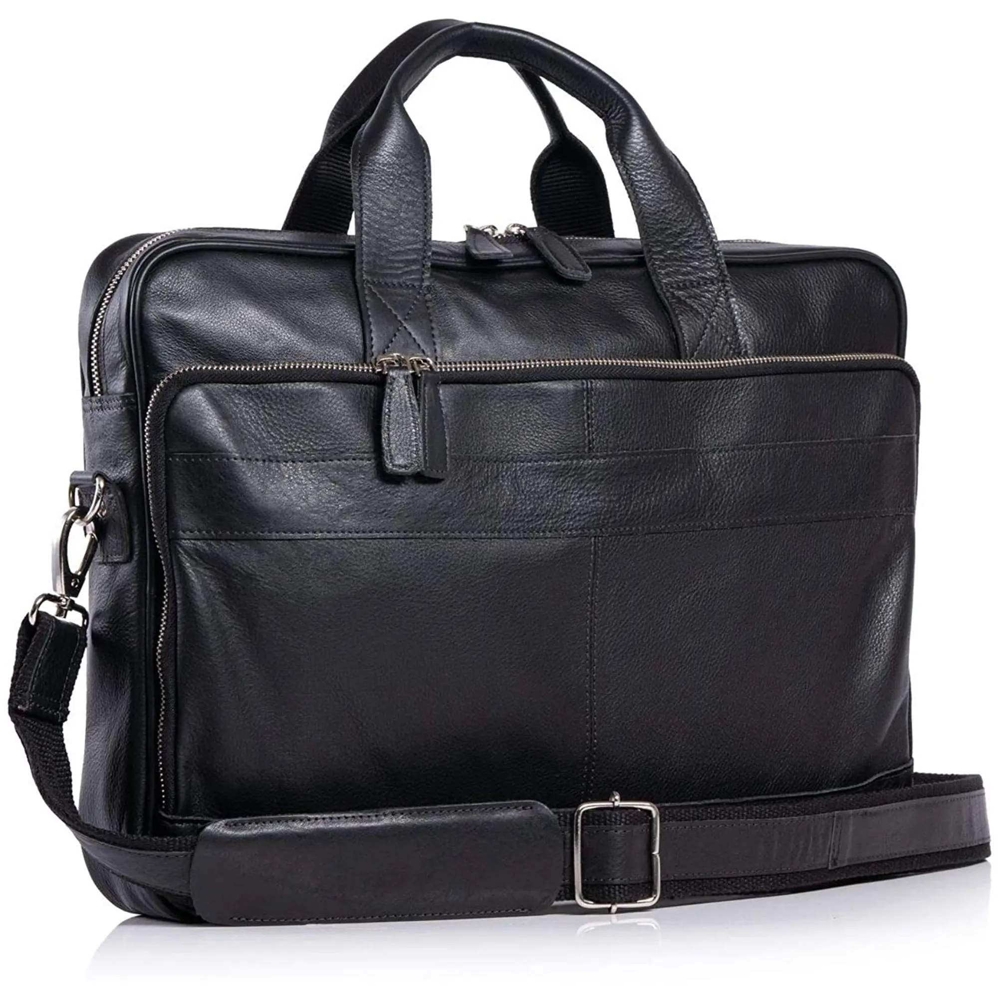 Men's Office Bags Leather Messenger Bags Men's Laptop Shoulder