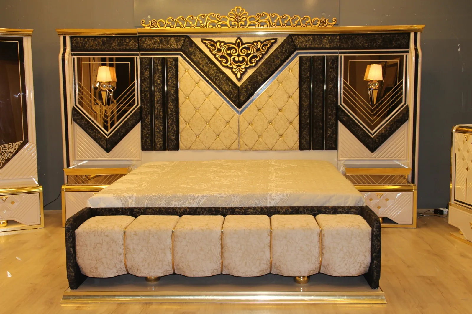 Luxury Classic Bedroom Furniture Set Turkey 9 Pcs Of Bed Set Luxury Bed