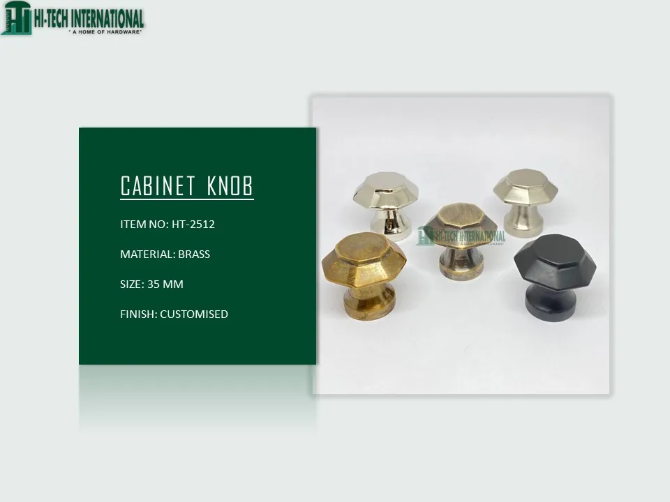 Brass Hexagonal Wholesale Heavy Custom Finish Knobs Home Furniture Hardware Handmade