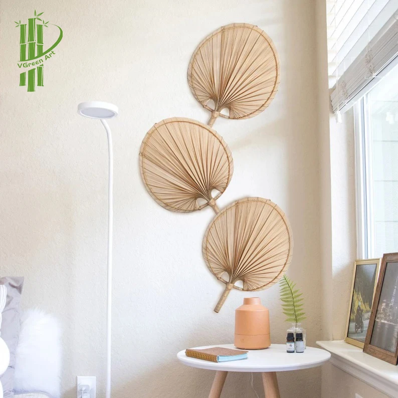 Fan Gift Set African Hand Fan With Leather Handle Sold Assorted Woven