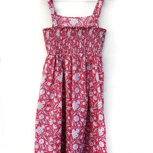 Autumn/Winter Cotton Hand Block Print Maxi Dress Solid Pattern Indian Cotton Nonwoven Weaving Method