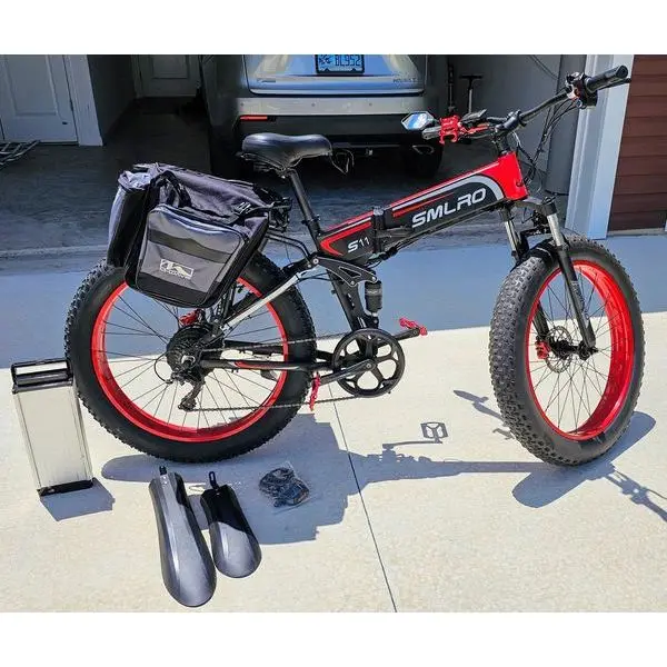 SMLRO S11 Full Suspension Folding Mountain Snow Bike  350W 500W 700W 1000W