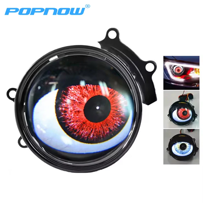 Universal Blink Demon Eyes Devil Led Headlight Lens 12V 3 Inch Bi Led Projector Car Led Headlights Eye Light