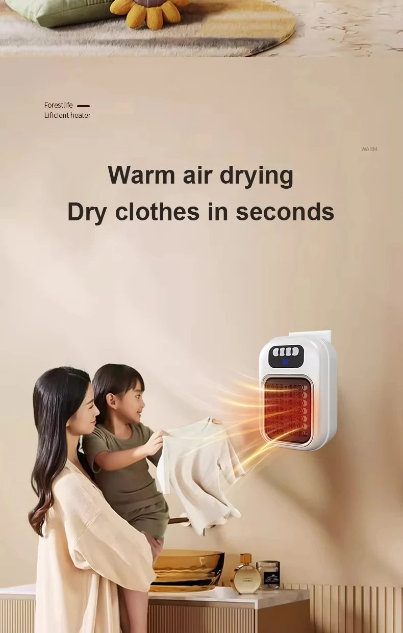 Mini Heater, LCD, PTC, 400W, 200ft - detail 12