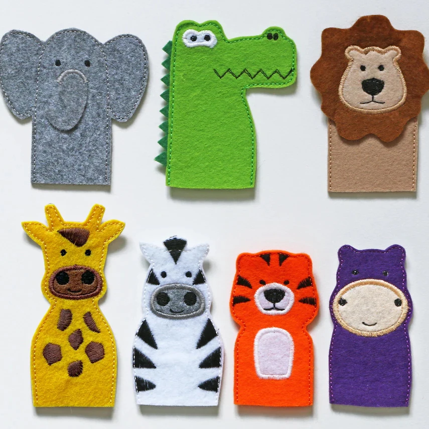 Custom Cute Design Finger Puppet Animals Kids Hand Puppet Toys Soft ...