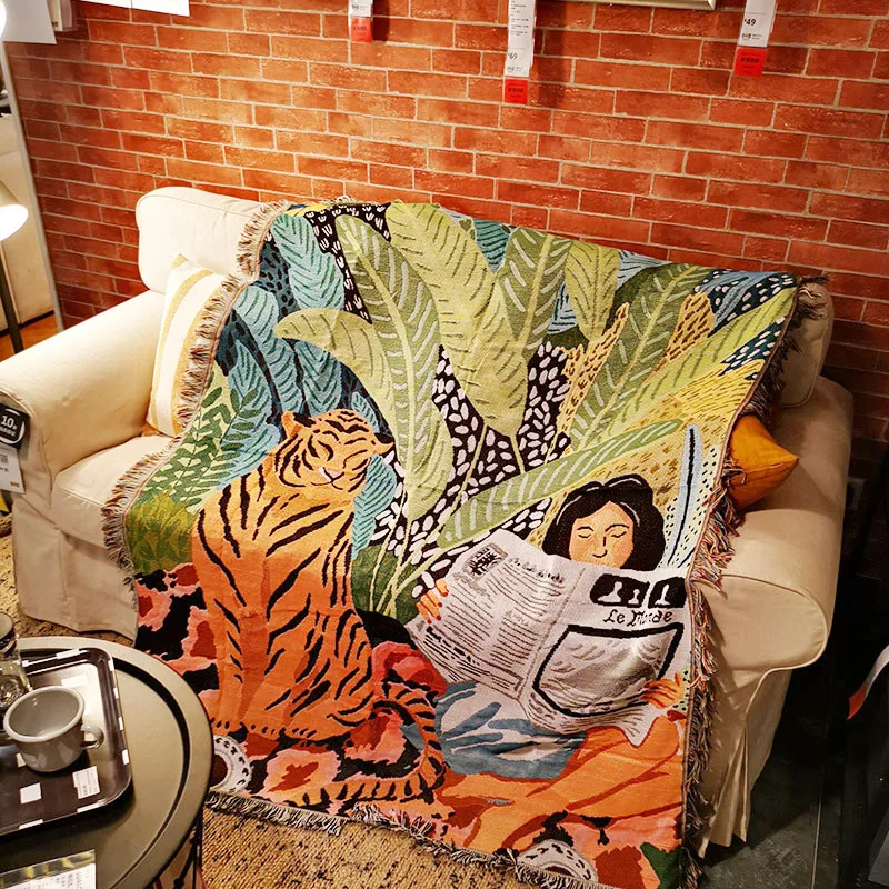 アウトドア寝具 Mojave Mexican Blanket Benevolence LA Authentic Mexican Blanket - Handwoven Yoga