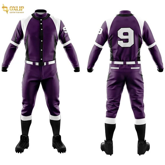 Youth Baseball Uniform High Quality Custom Logo Printed Breathable Sports Set-Lightweight Jersey Pants in Youth Sizes