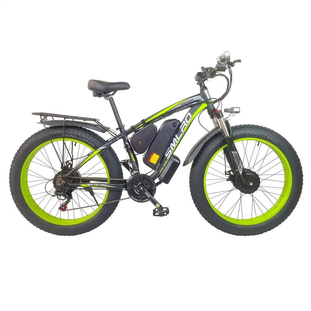 (USA Stock & Ship from China) SMLRO XDC600 Plus Dual Motors Electric Bike  Hydralic Disc Brake All Black