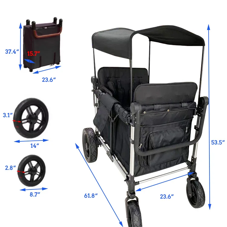 Jxb 4 Four Seaters Quad Wagon With 5point Harness Trolleys Foldable