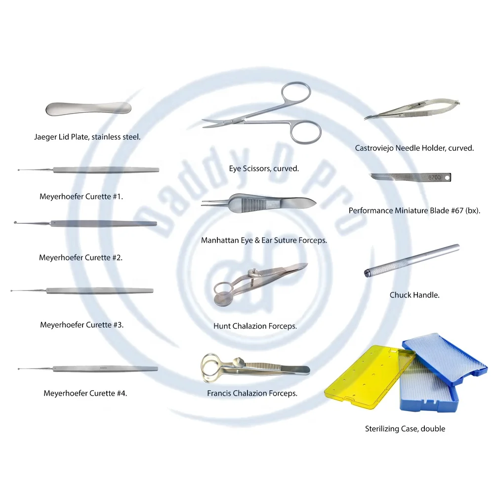 OEM Custom Chalazion Surgical Instrument Set Stainless Steel High ...