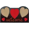 Recycled rubber and flocked design