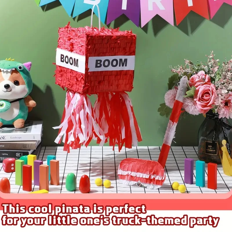 Piñata anette de jeu avec bâton et bandeau pour les yeux