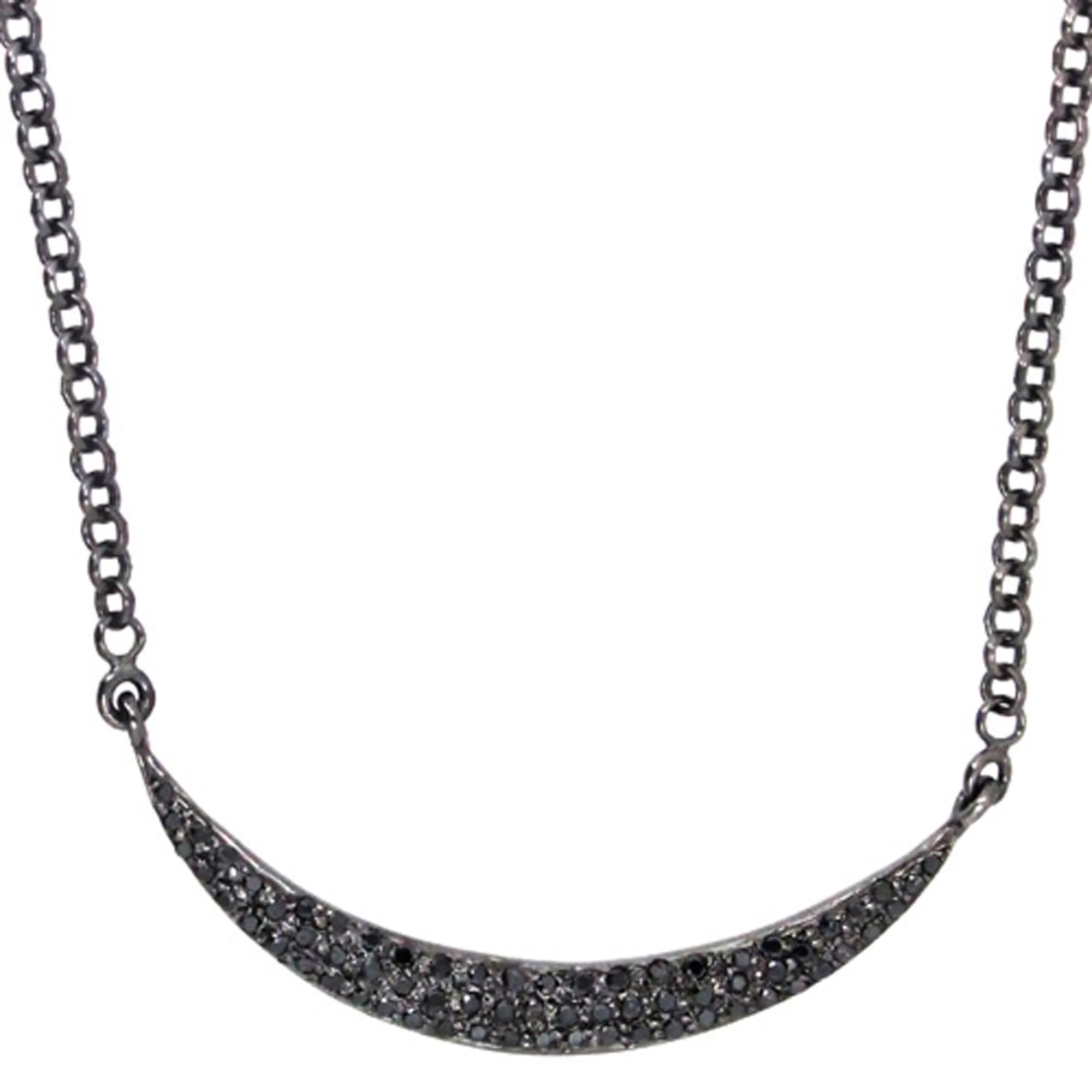 925 Sterling Silver Necklace Black 