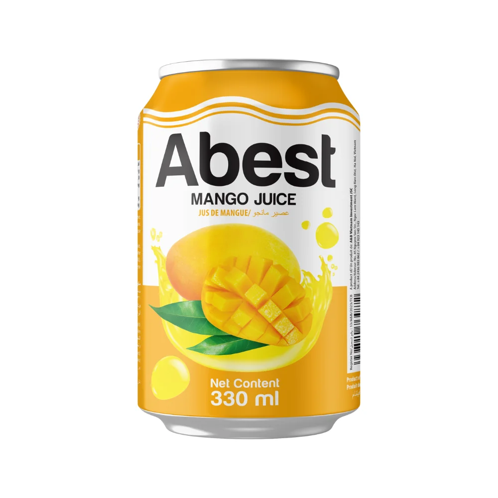 OEM ODM опции доступны свежие баночки для безалкогольных напитков со вкусом манго вьетнамский поставщик премиального консервированного свежего сока