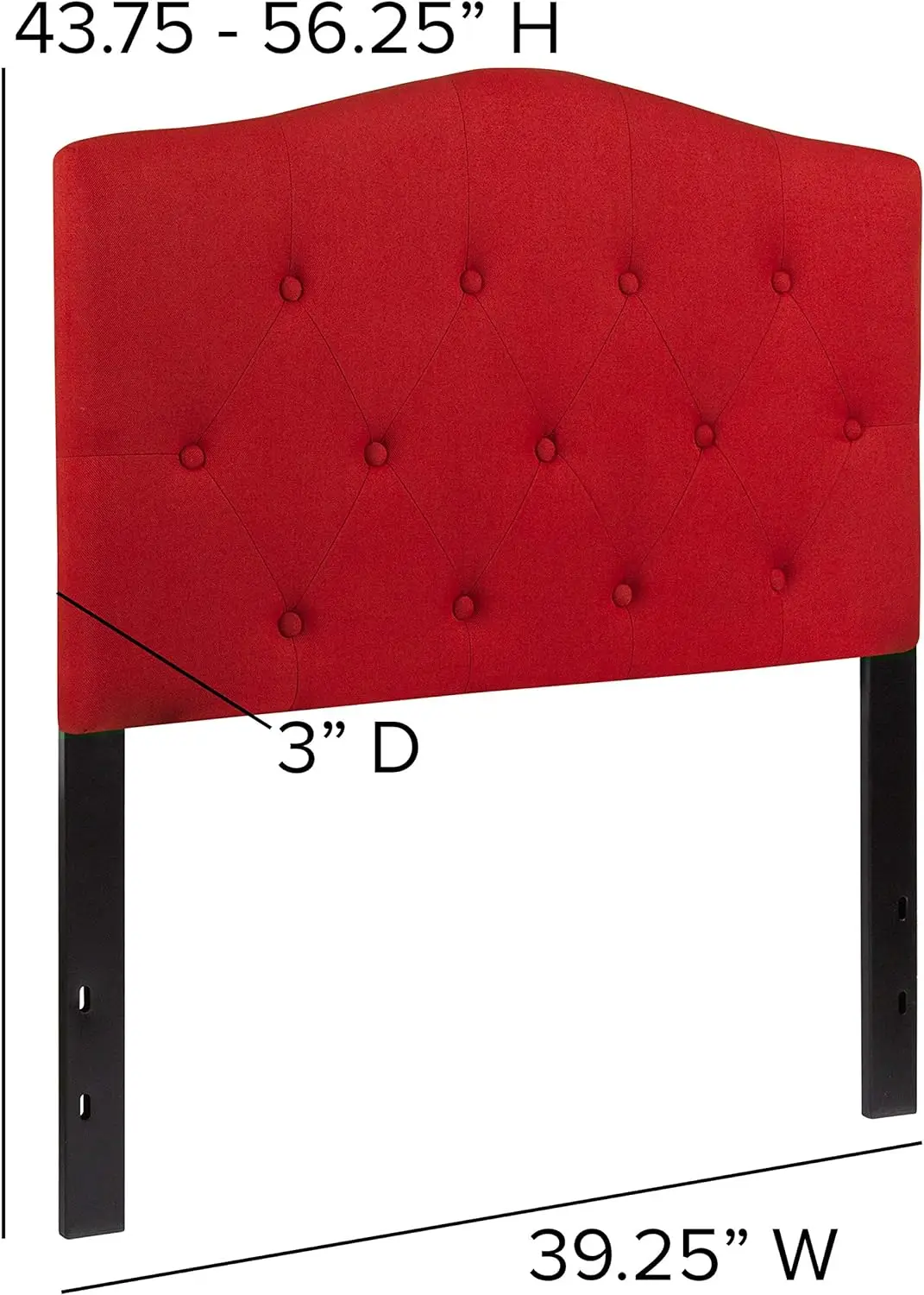 Triho Hb0171 Linen Upholstered Tufted Button Queen Headboard And