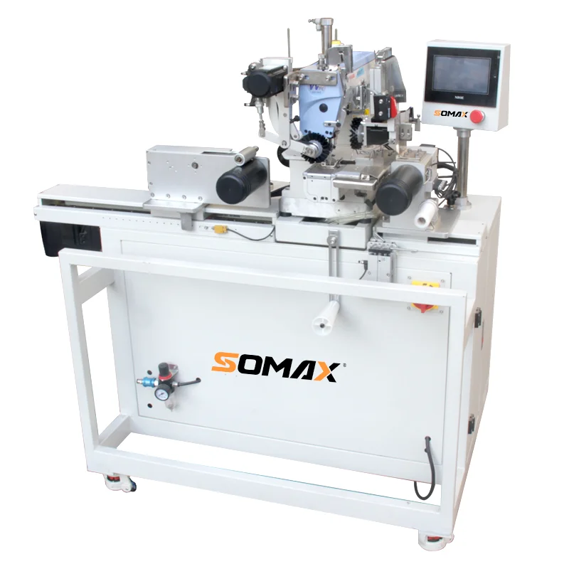 Easy Operation SOMAX SM-09 Automatic Waistband Interlock Sewing Machine Casualwear Pants Shorts Elastic Waistbanding Machine
