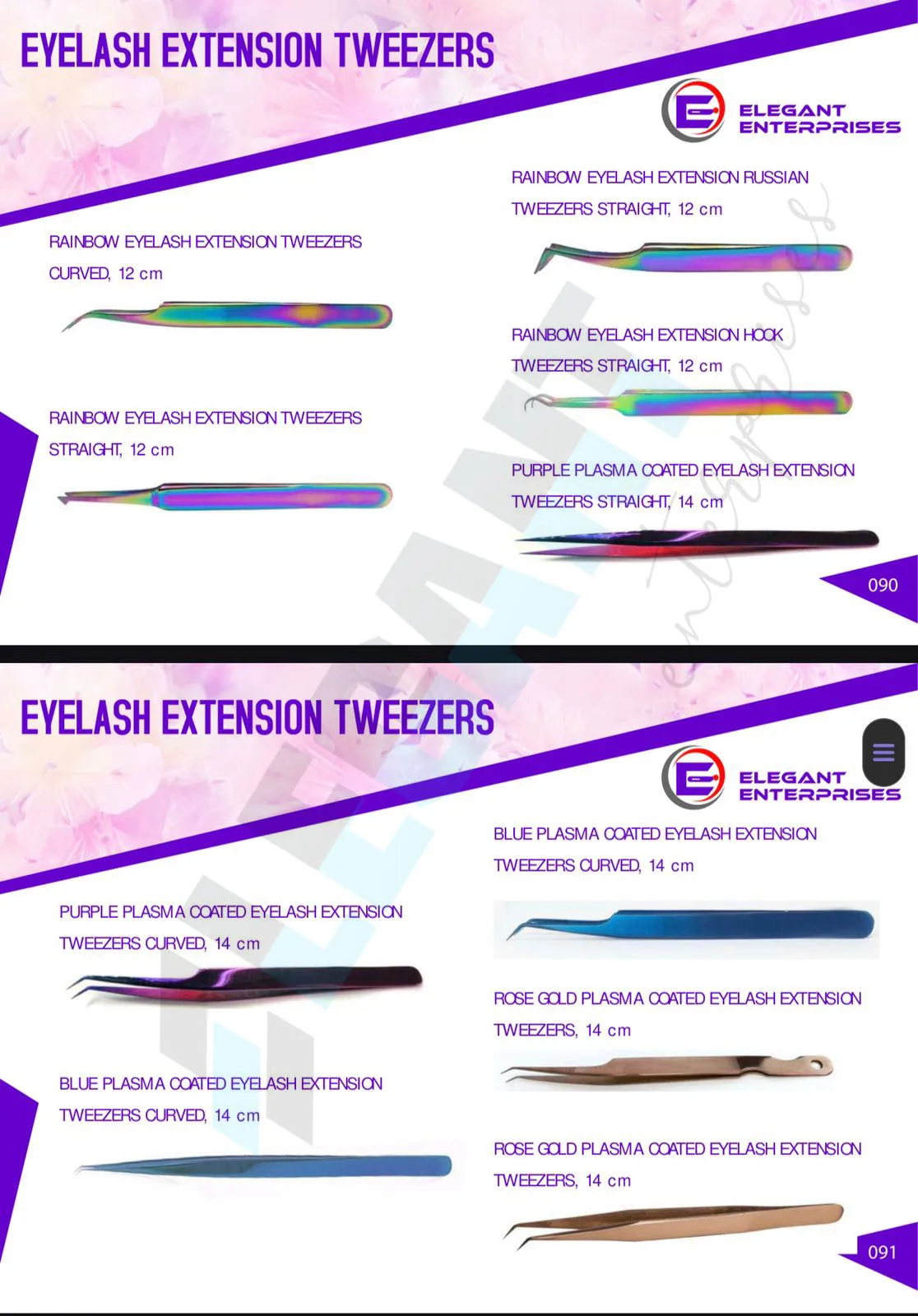 Hello Kitty Tweezers Pink Powder Coating Sliver Point High Quality