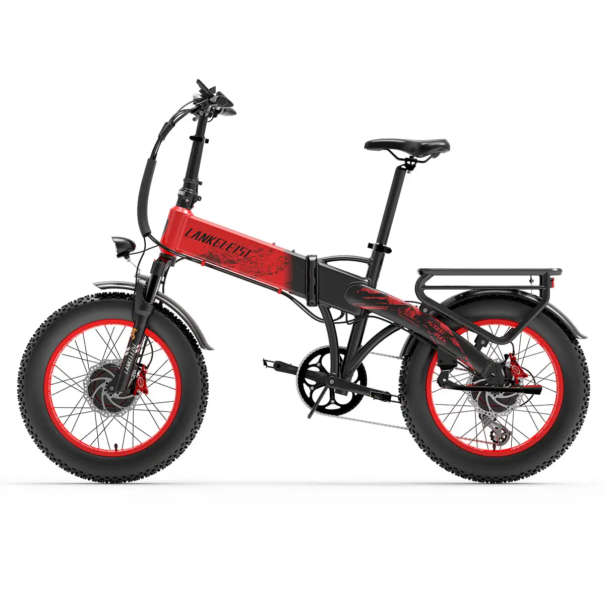 LANKELEISI X2000 MAX 2000W Dual Motor Foldable Electric Mountain Bike 48V Lithium Battery Central Motor Tube Battery New Arrival
