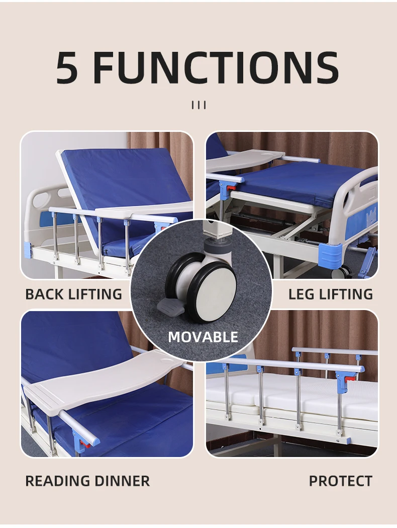 Factory Sales Manual Lift 2 Crank Hospital Bed Examination Bed Medical