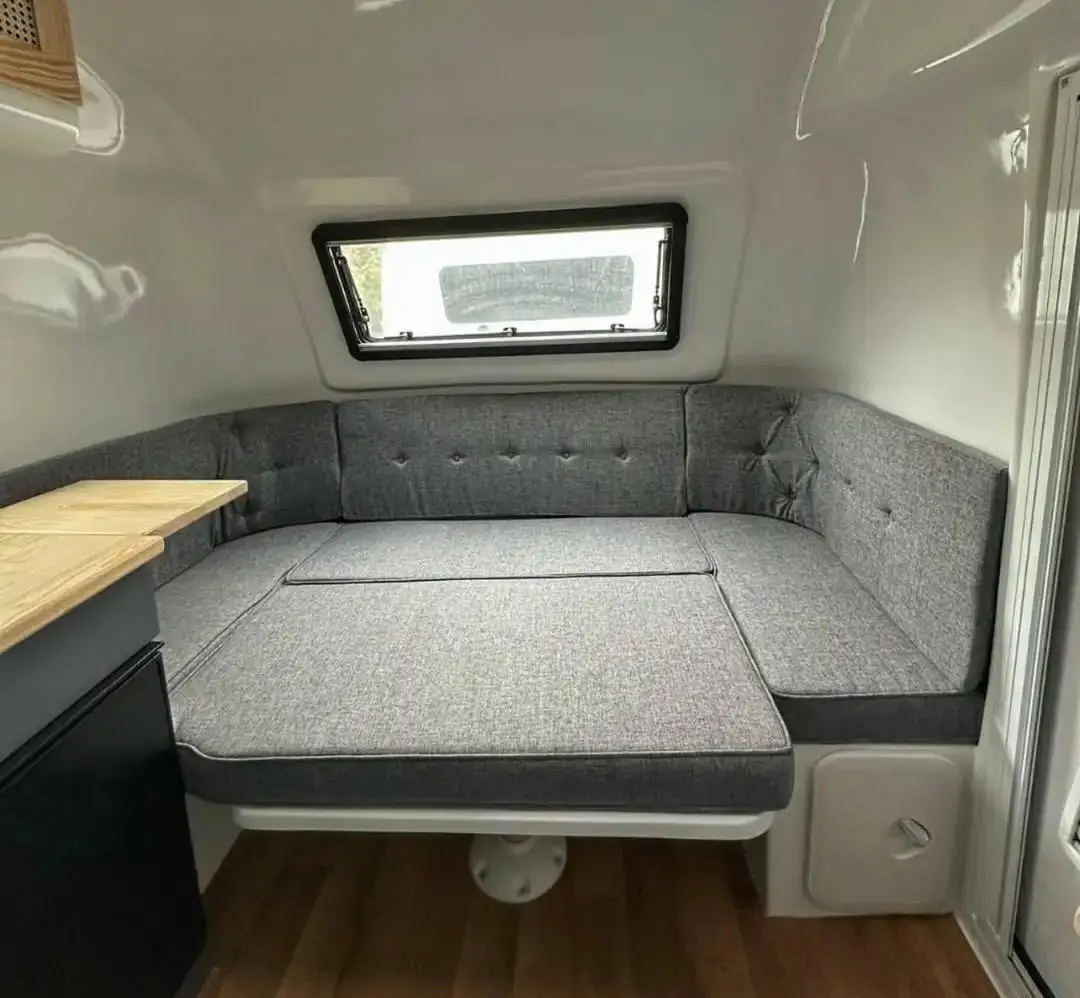 Teardrop Caravan Camping Travel Trailer with Tent for Sale to USA EUROPE SOUTH AMERICA USA
