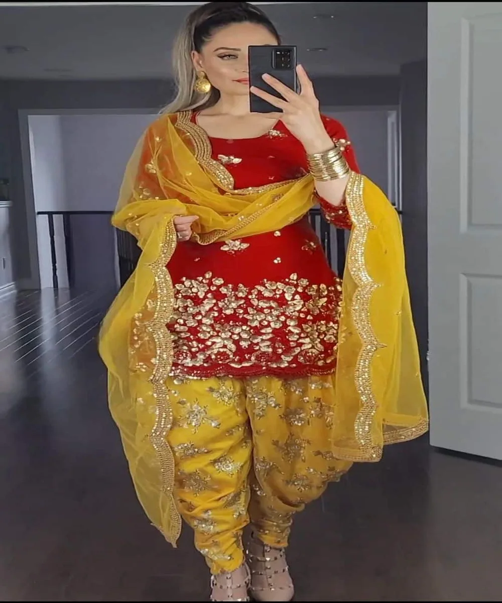 Designer Islamic Clothing Women Abaya with Dhoti in Formal Saudi Arabian Style with Hijab and Beaded Kaftan