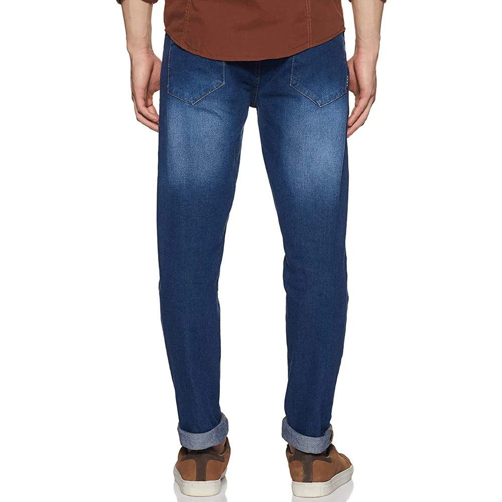 Jeans pour hommes Pantalon en denim Slim Straight Regular Fit Pantalon long Jean confortable pour hommes_voghion.com