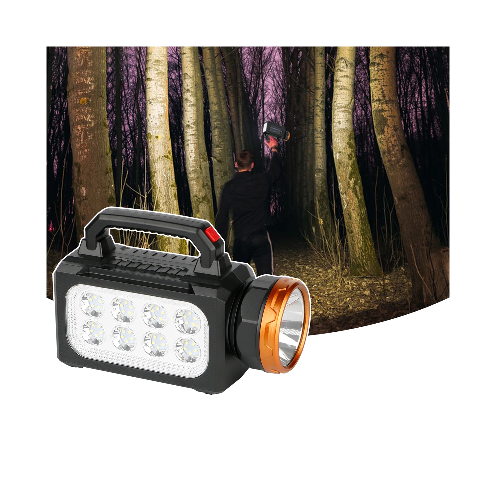 Portable Multi-Functional Three Light Source Lamp IP65 ABS Body for Home Outdoor Camping Emergency Solar Charging Power Bank