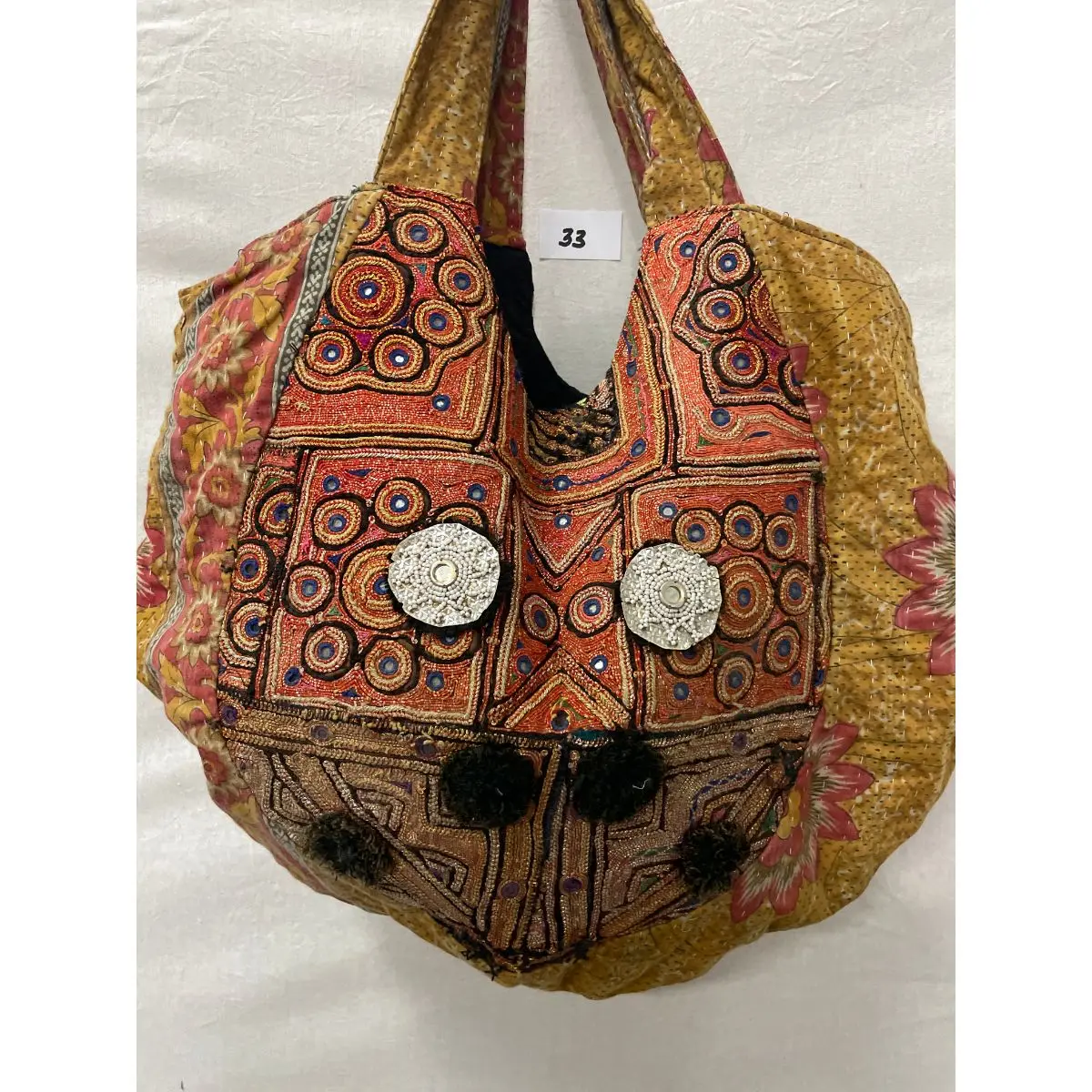 Hippie Zari Work Tote Bag Ethnic Indian Traditional Mirror And ...