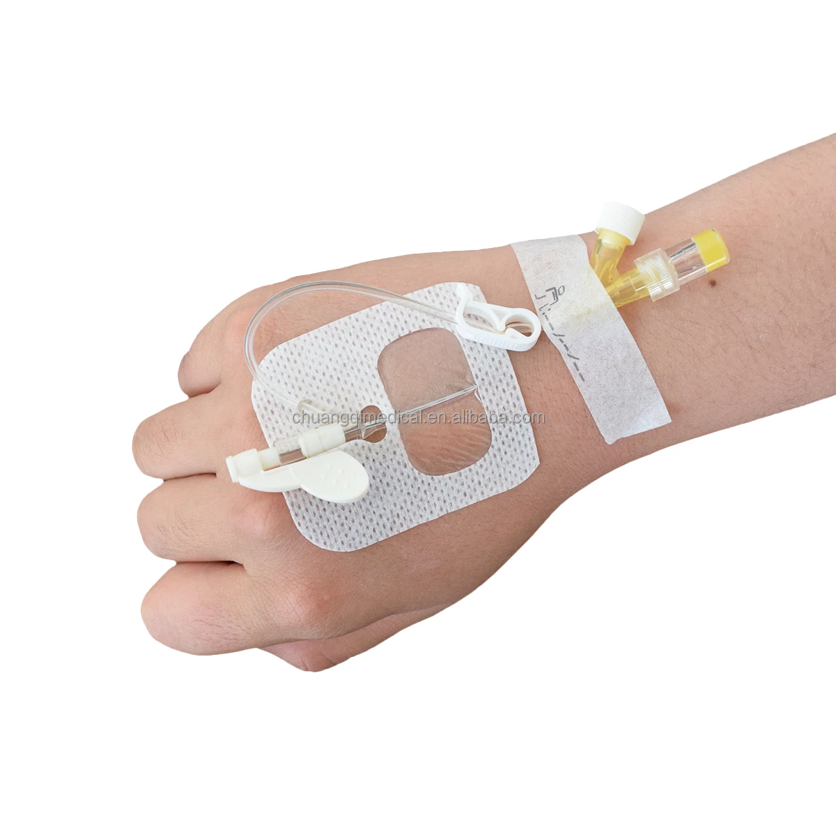 Iv Line Dressing 5cm*6cm Sterile Medic Iv Cannula Fixation Dressing With Transparent ...