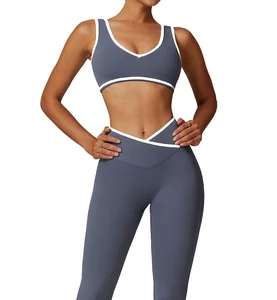 Wholesale Women's Seamless Yoga Suit Quick Dry Spandex Gym Wear Crop Top Leggings Bra Print Plus Size Options 2-Piece Set