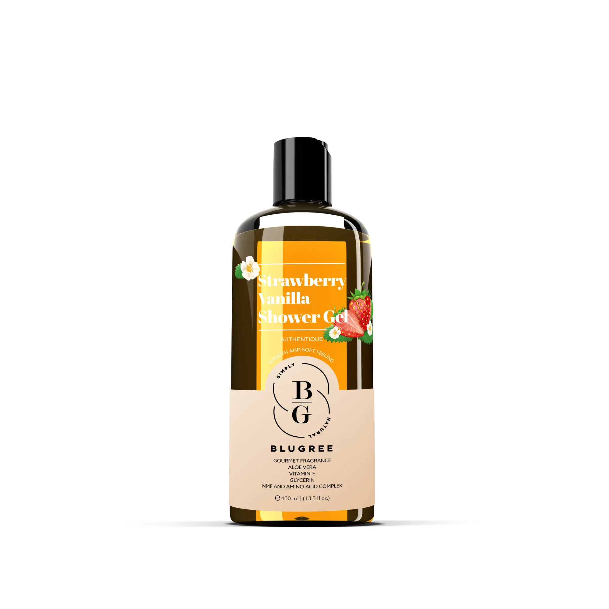 Shower Gel Strawberry Vanilla 400ml Refresing Aloe Vera VitaminE