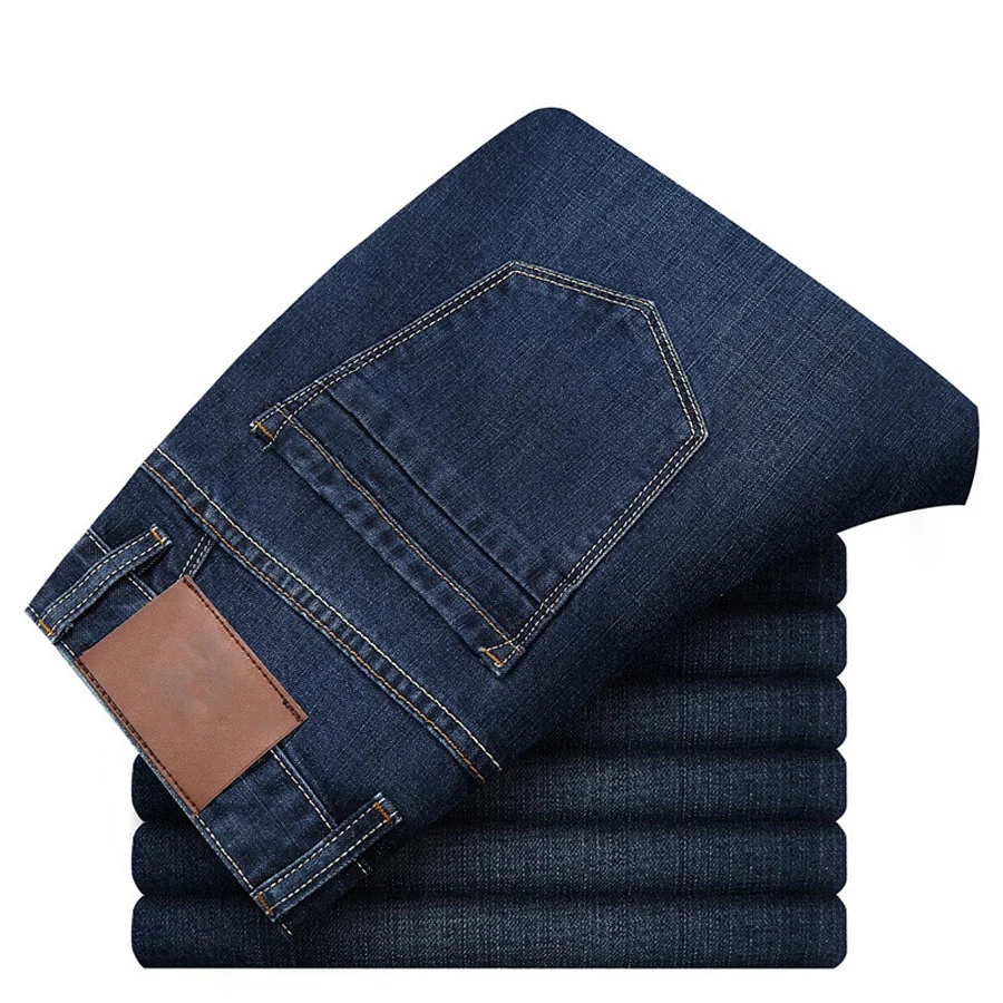 Nouveaux pantalons en denim classiques formels en coton pour hommes, vêtements de travail pour hommes_voghion.com