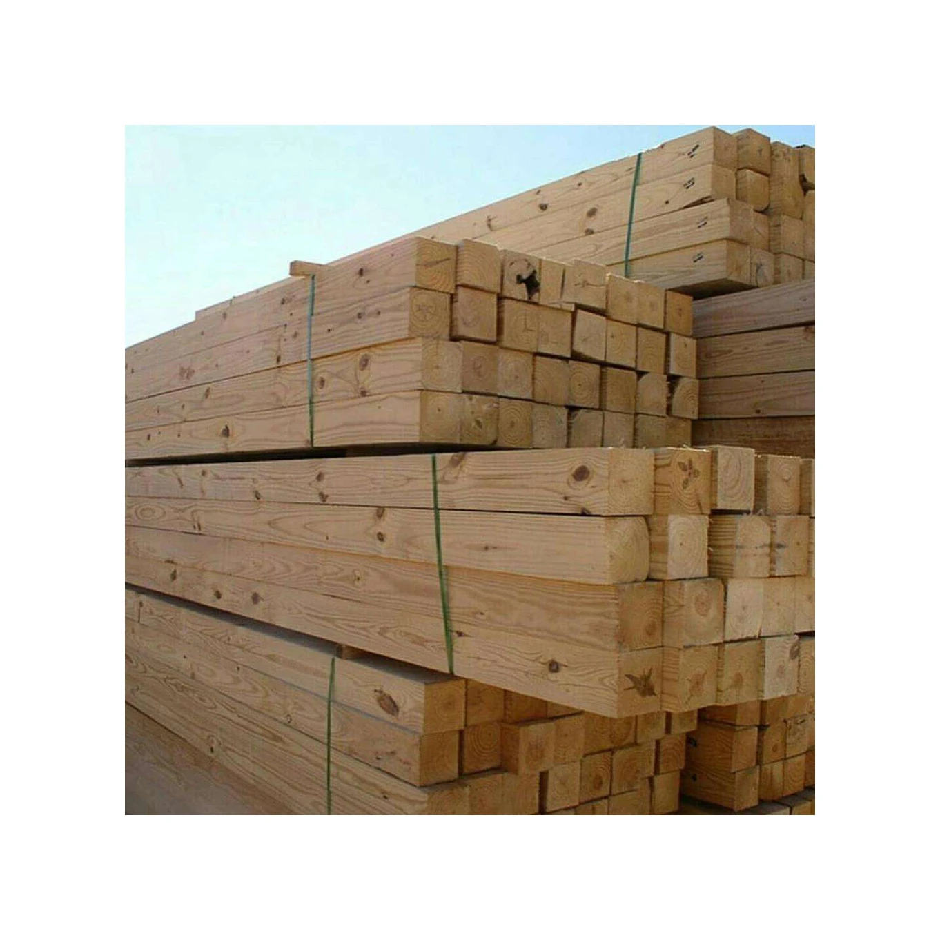 Factory Unfinished Solid Wood Plank Blocks Pine Lumber Board Timber