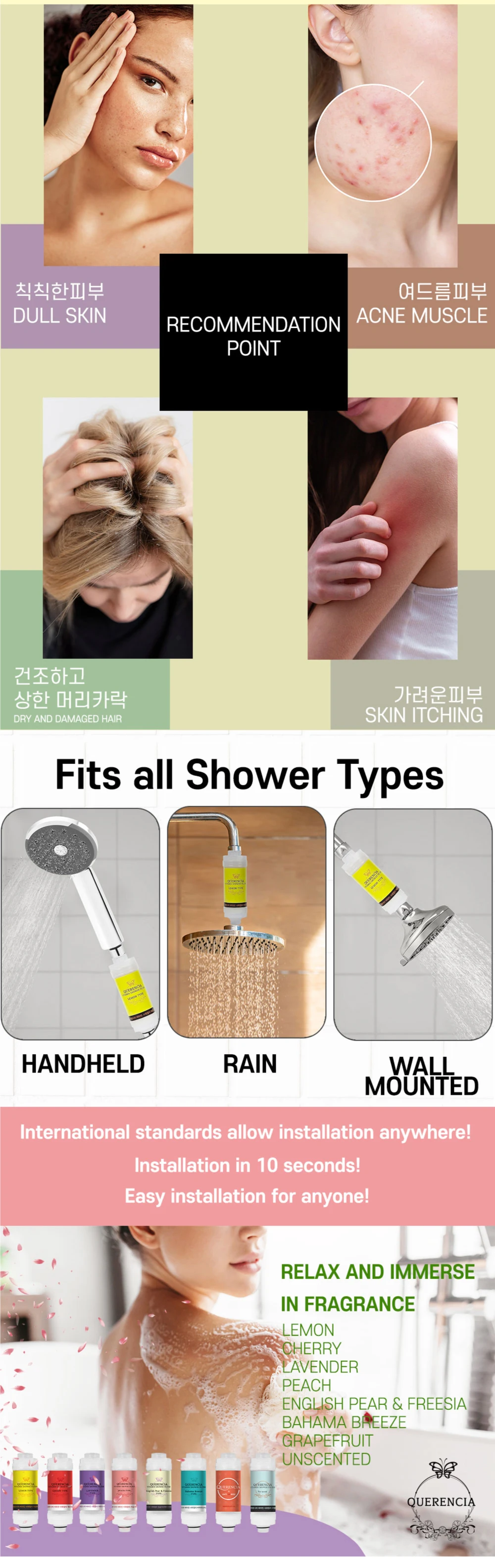 2024 New Home Spa Vitamin C Shower Filter With Scented Querencia